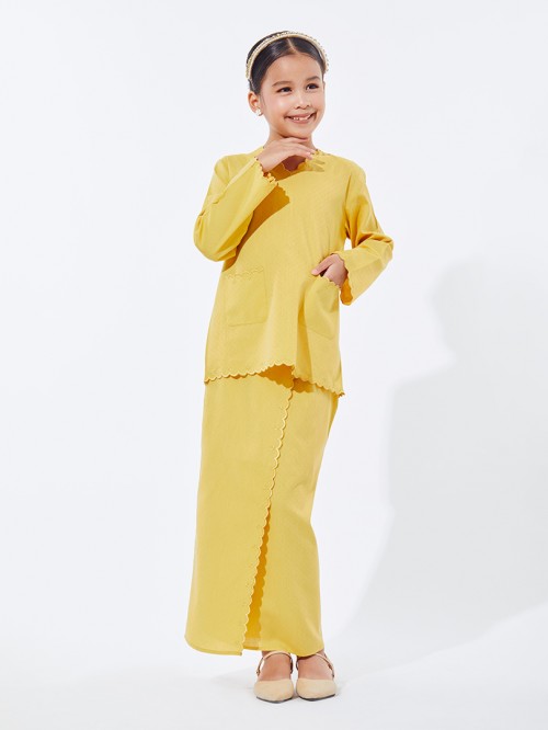 Milea Pocket Kurung Kedah Royal Yellow